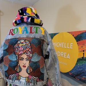 Ligh Acid Wash Royalty Jacket
